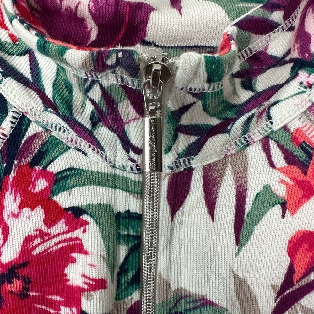 Tommy Bahama Womens Size M Tropical Full Zip Long Sleeve Floral Jacket - Picture 6 of 8